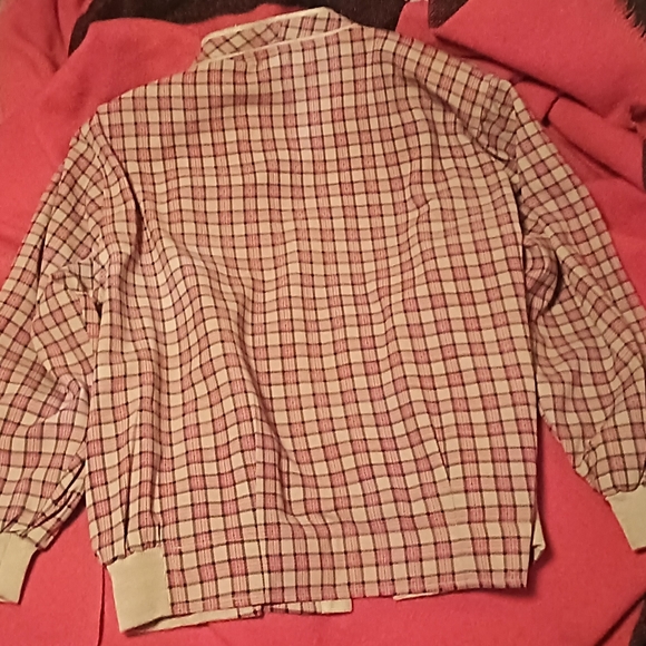 popular plaid varsity cut jacket with buttons - Picture 3 of 9